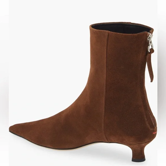 Aeyde Zoe Kitten Heel Boots, 38, Brown - Picture 8 of 16